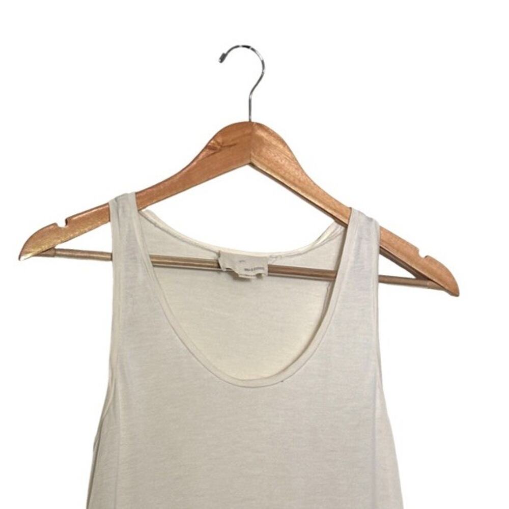 Band of Outsiders Challah Tank Girl. Size Medium 2 Cream Black White Scoop Neck - Picture 2 of 6